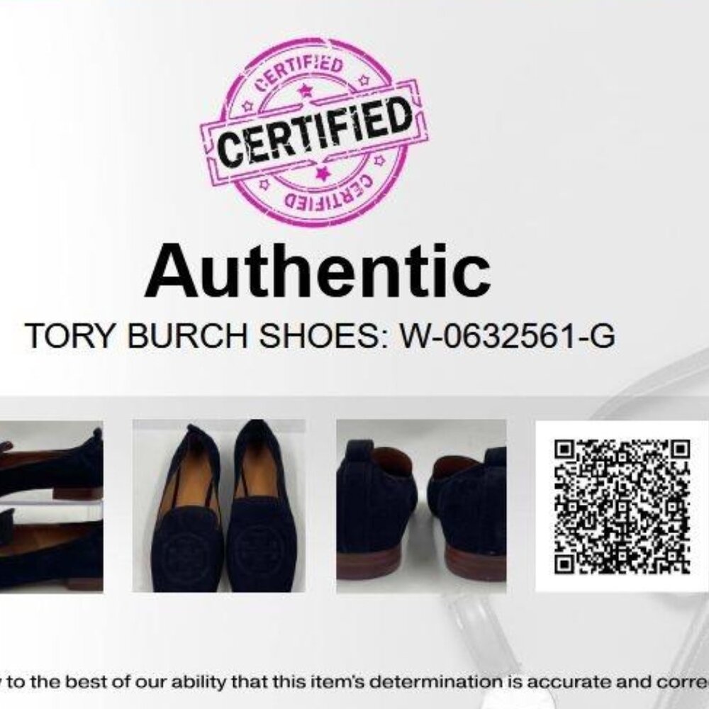 Authentic Tory Burch Womens Black Suede Slip-On Round Toe Loafer Flats Size 6 M - Picture 4 of 8